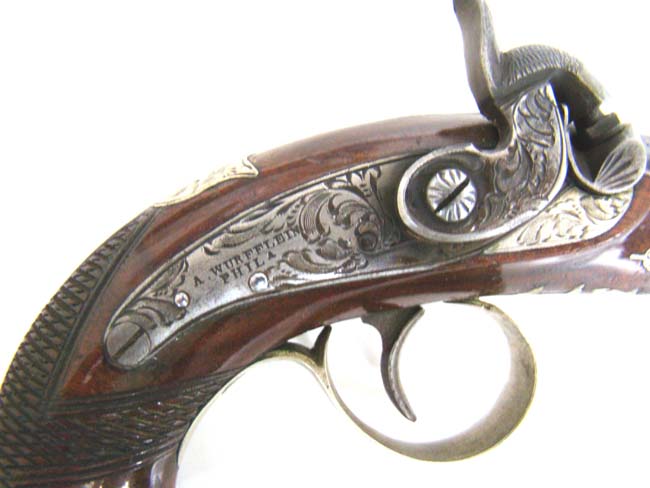 An EXCELLENT near mint condition Silver Banded and Engraved Philadelphia Pocket Derringer circa 1845 to 1871. — image 3